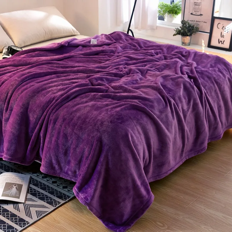 Современный стиль Королевский Фиолетовый чистый цвет норковый бархат