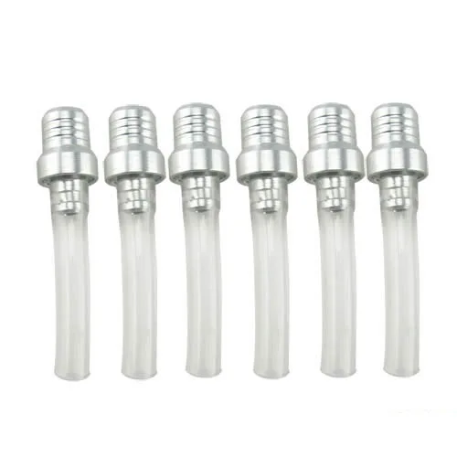 silver white pipe TDPRO 6 шт. CNC ATV Байк мотоцикл ямы газовый топливный бак крышка клапан вентиляции шланг сапуна черно-белое антиреверсивное труба - Цвет: silver white pipe