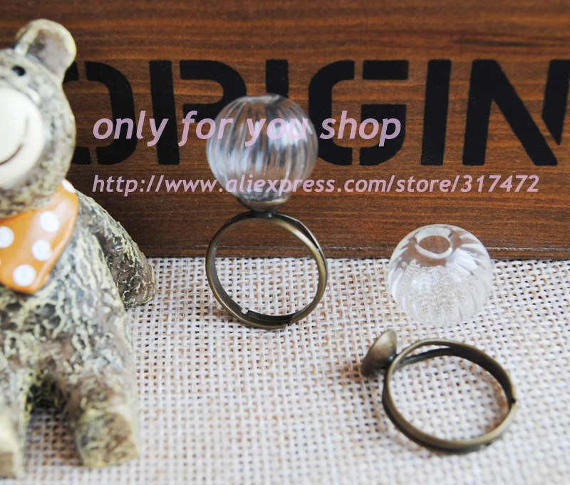 Бесплатная доставка! 10 компл./лот 14 мм круглый шар стекло стеклянный пузырь и 8