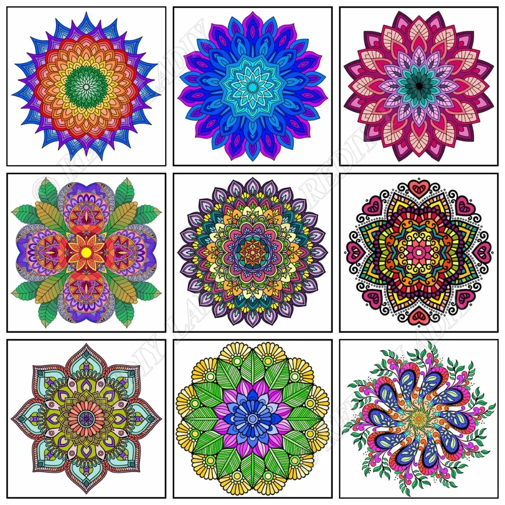 DIY алмазная живопись Мандала значок С кристалалми и стразами мозаика Вышивка