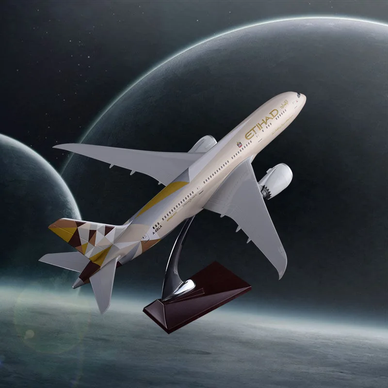 Модель самолета преноу 43 см из смолы для Боинг 787 модель B787 на подставке коллекция