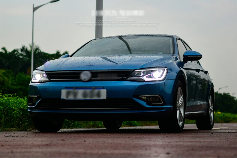 Ownsun Eagle Eyes светодиодный DRL Bi-xenon проектор линзы фары для VW Lamando
