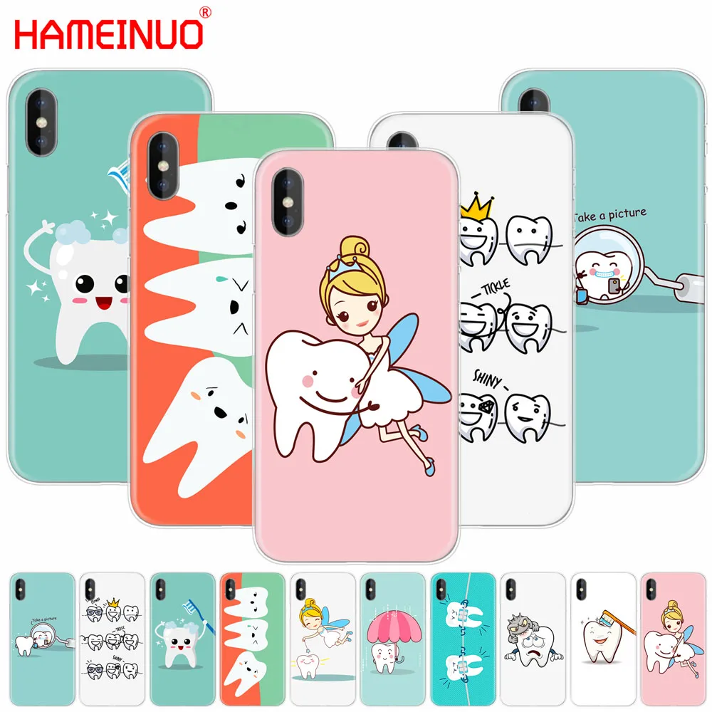 HAMEINUO Чехол для мобильного телефона с зубными коронами iphone X 8 7 6 4 фотосессия 5