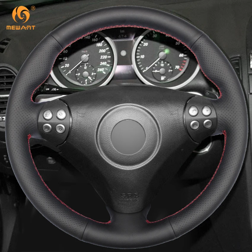 Смартфон MEWANT из черной натуральной кожи для Mercedes Benz SLK Class W170 W171 2004 2008 C230|car steering wheel