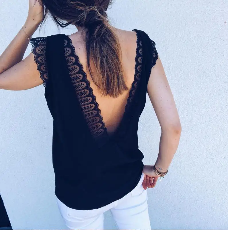 Женская Сексуальная Повседневная Свободная футболка с v-образным вырезом