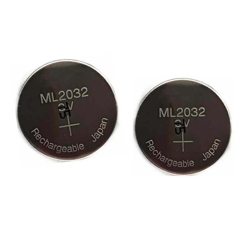 Новые оригинальные перезаряжаемые литиевые батарейки ML2032 3V кнопочные 2 шт./лот