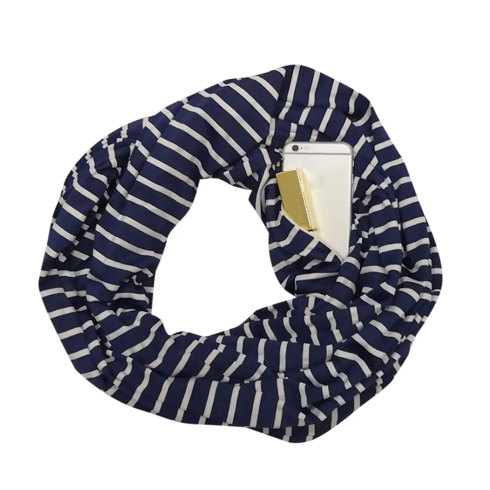 

Women Men Scarf High Quality Autumn Convertible Infinity Scarf Pocket Loop Zipper Pocket Scarves Winter 2018 luxo Warm 18Oct12