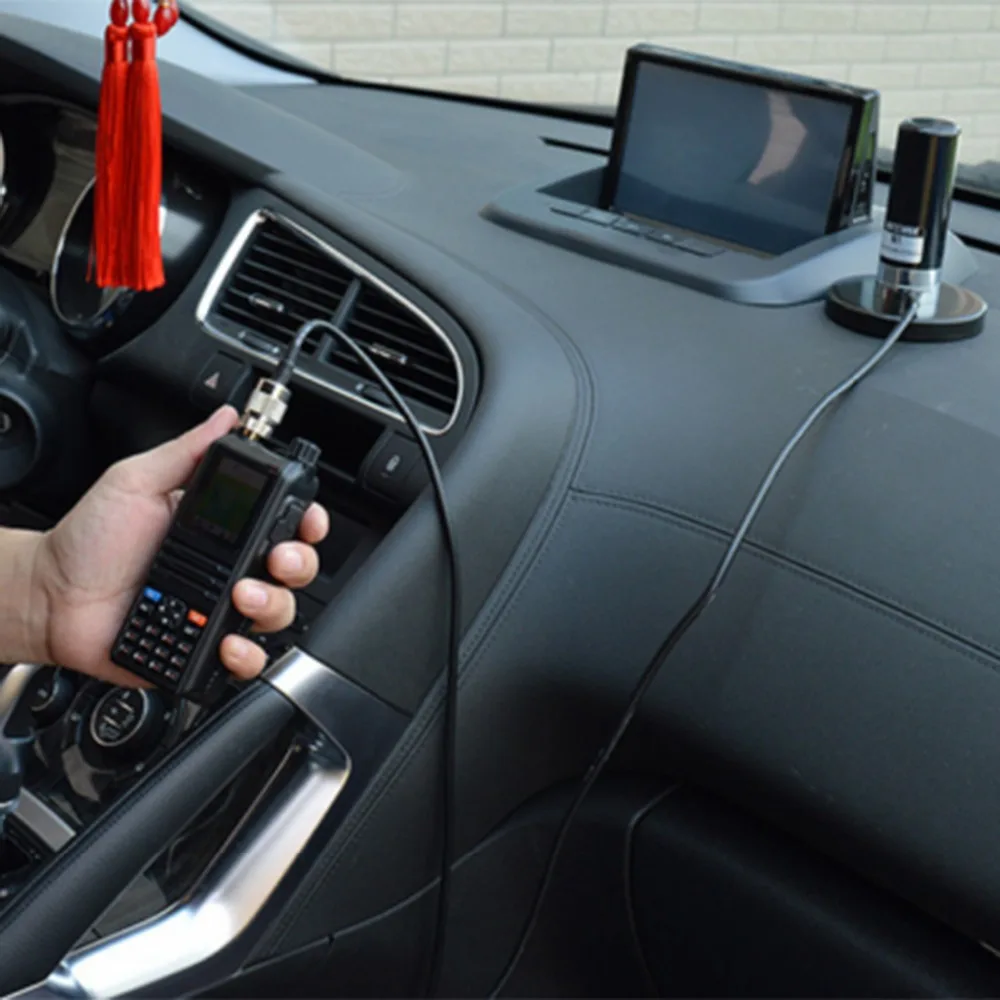 SOONHUA универсальная короткая авто FM радио антенна N2RS VHF UHF двухдиапазонная антенна с магнитным креплением база 3 м кабельный антенный