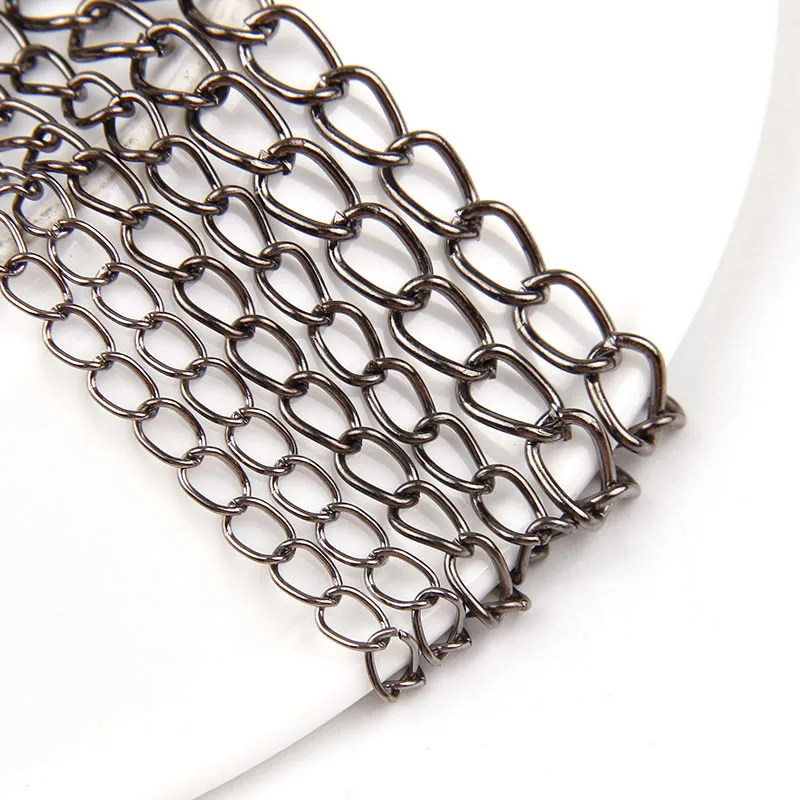

Металлические железные цепочки 5 м/лот 1,2x5,5x8,5 мм для ожерелья, цепочки с открытыми звеньями, лот для изготовления ювелирных изделий своими р...