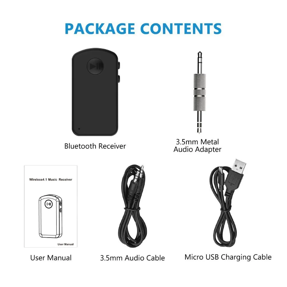 

Bluetooth 4.1 CSR8635 Handsfree Aux 3.5mm Car Auto Kit Wireless Music Receiver Stereo Audio Adapter For Bose Car 30 Pin Speaker