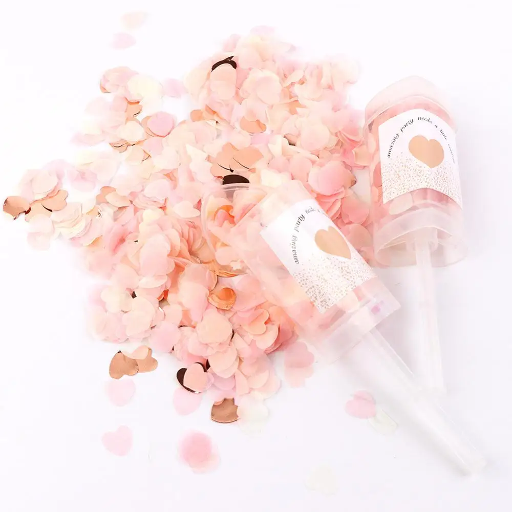 LPK OurWarm 10 шт сердце Push Poppers свадьба Push Pop Конфетти Для выпускного юбилея дня рождения свадьбы декоративные аксессуары для душа невесты - Цвет: LPK