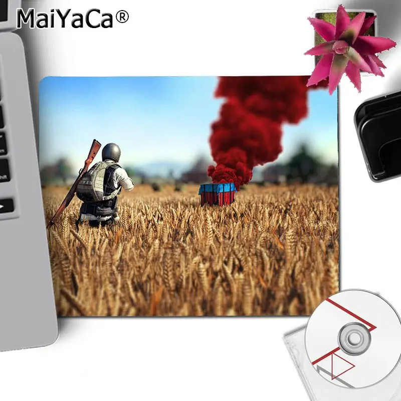 No LockEdge 25x29cm MaiYaCa Подарочный коврик для мальчика Playerunknown's Battlegrounds PUBG коврик для мыши игровой прочный резиновый коврик для мыши Warcraft Dota CS GO - Цвет: No LockEdge 25x29cm