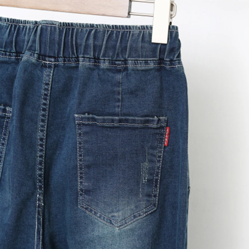 Модные женские джинсы 2019 Весна Осень корейский эластичный пояс джинсовые брюки