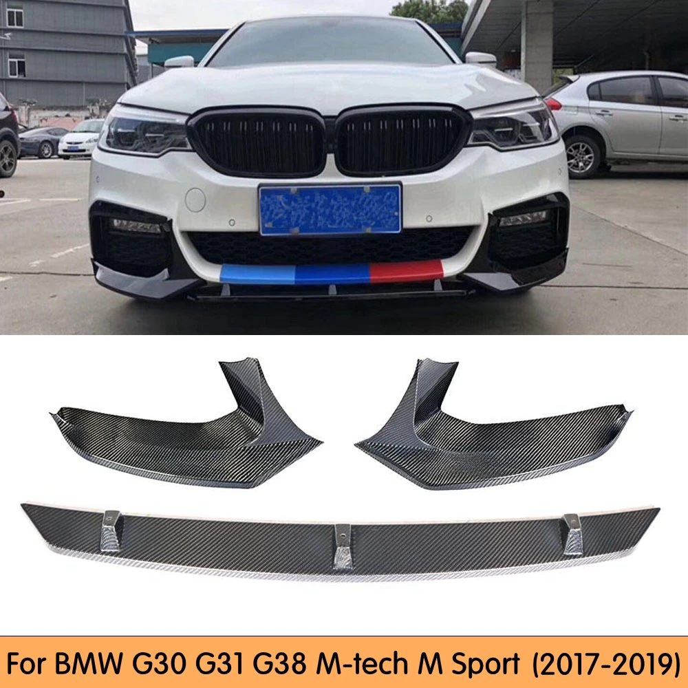 Для 5 серии углеродного волокна переднего бампера для губ разветвители задний