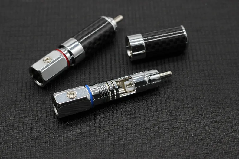 4 шт./лот родиевое покрытие на углеродных волокнах HIFI RCA Plug Hi-end разъемы |