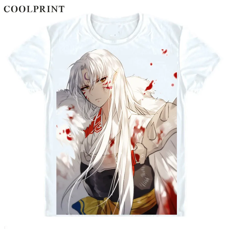 Sesshoumaru Sesshomaru Собаки Футболка с демоном Inuyasha феодальной сказка Повседневная