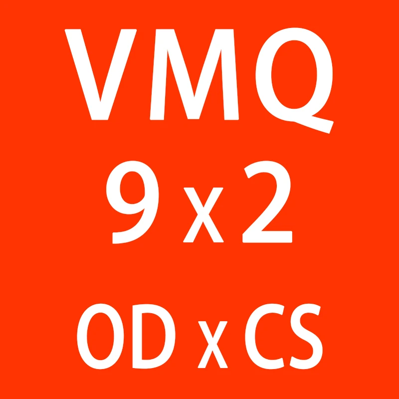 10 шт./лот красный Силиконовое кольцо кремния/VMQ-хомут с круглым воротником для мальчиков и девочек 2 мм Толщина OD5/6/7/8/9/10/11/12/13*2 мм резиновое уплотнительное кольцо уплотнения прокладки кольцо шайба - Цвет: OD9mm