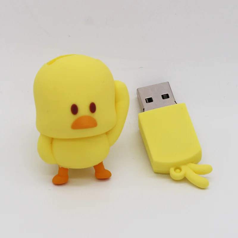Мультфильм ручка с насадкой в виде утки диск творческие Usb флэш накопитель 64 ГБ 32