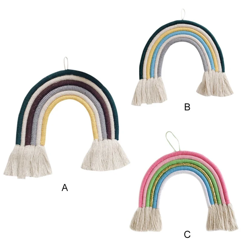 

Nordic Style Children Room Hanging Decoration Hand-woven Rainbow Hanging Decoration(extra Large)