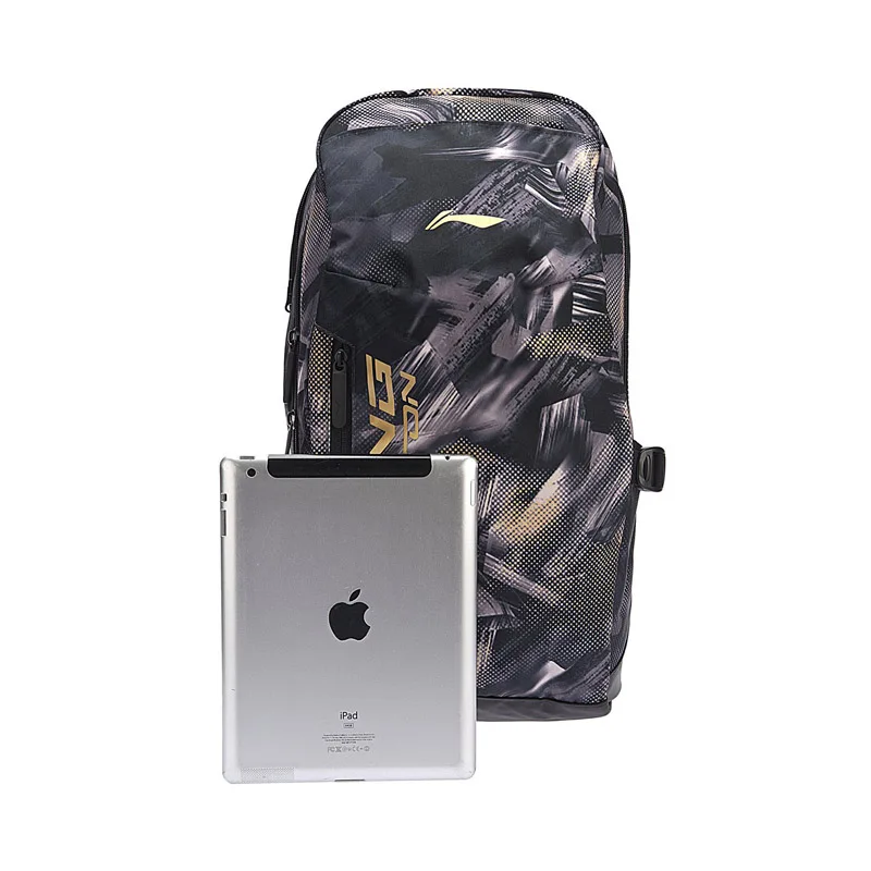 (Код взлома) Li Ning Мужская серия бадминтон рюкзак тренировочный полиэстер 25л обувь