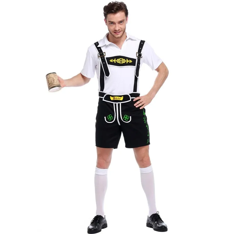 

Adult Man Oktoberfest Costume Lederhosen Bavarian Octoberfest German Beer Men Costumes For Carnival Purim Day Full Outfit