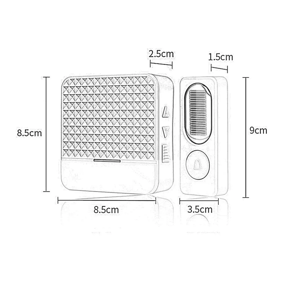 Solar Powered Wireless Doorbell Alert System Intelligent Home Door Bell 300M Range 52 Chimes Electric with LED Light | Обустройство