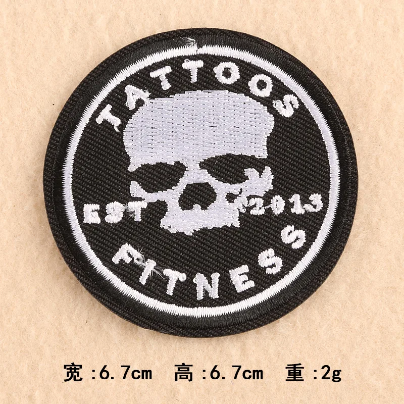 Белый Вышивка Ткань с черепом стикер шаблон патч домашняя глажка паста дизайн