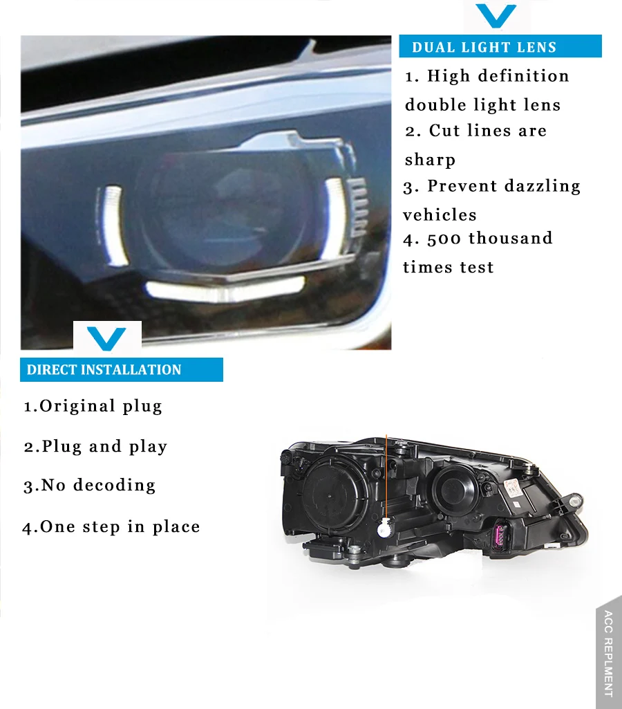 2 шт. светодиодный фары для Volkswagen Jetta 2011- светодиодный Автомобильные фары ангельские глазки комплект ксеноновых фар, Высокопрочная конструкция протовотуманная подсветка Габаритные огни