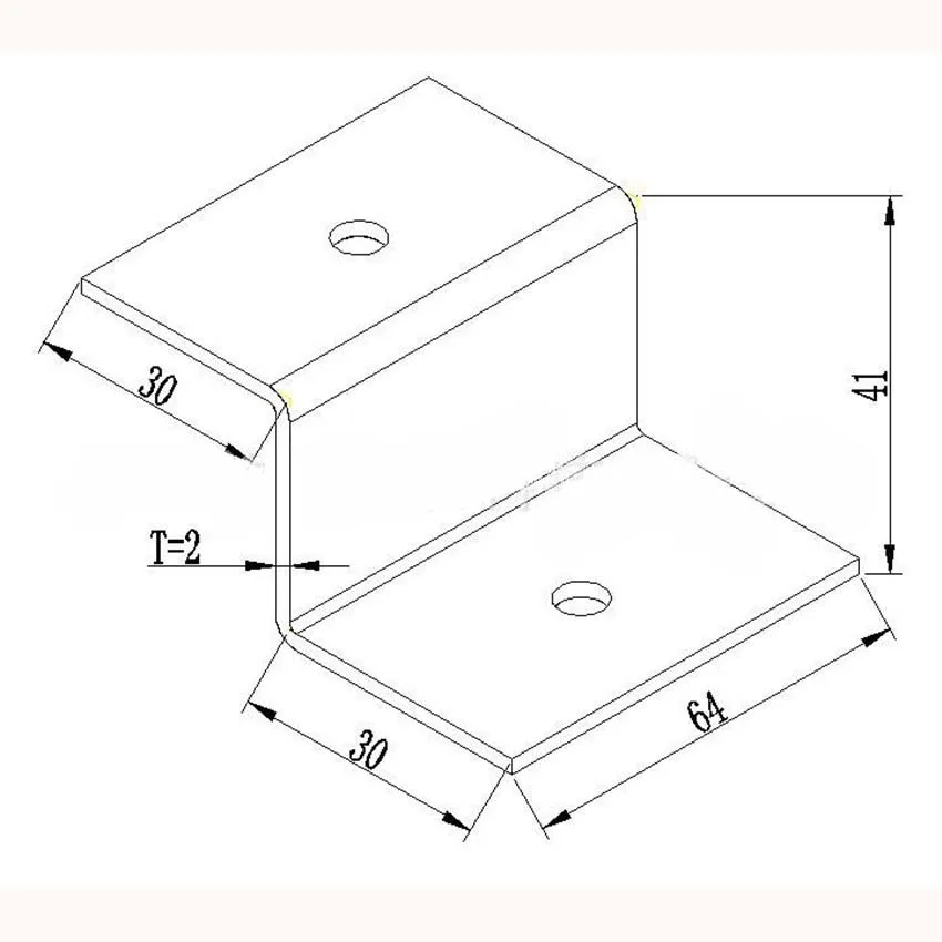 20 sets Z aluminum bracket ZB-01 Solar car yacht PV modules installed on RVs or decks alloy Material | Обустройство дома