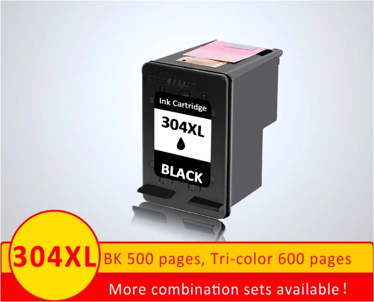 BK 1PC XiangYu 2 шт 304XL картридж для hp 304 304xl N9K08AE N9K07AE переработанного чернильного картриджа для hp с чернилами hp Deskjet 2620 2630 2633 2634 3720 3730 ip304 - Цвет: BK 1PC
