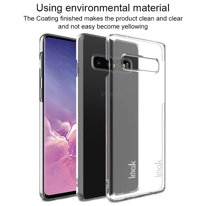 Imak Air кристально прозрачный чехол для samsung Galaxy S10 Plus S10e Жесткий пластиковый Чехол