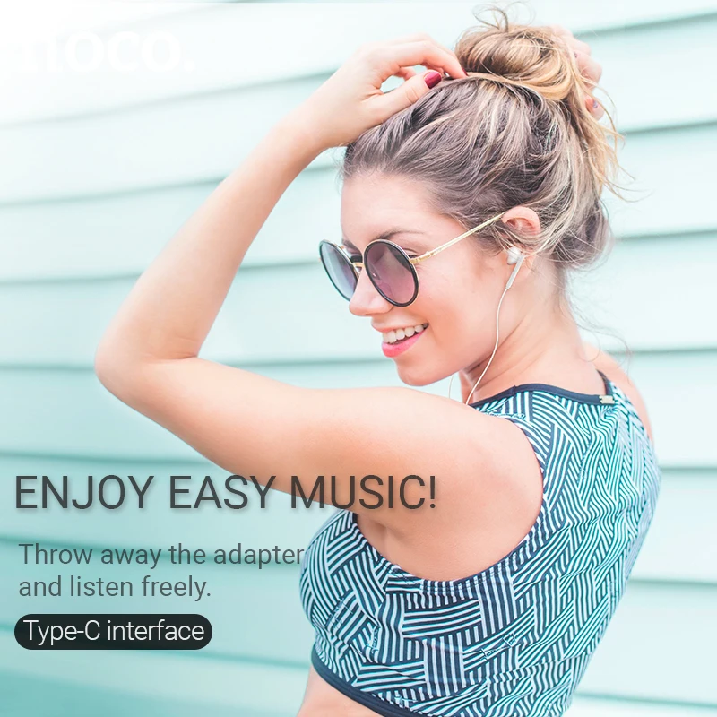 hoco наушники type c проводные с микрофоном type-c гарнитура для xiaomi oneplus pixel sony вкладыши для телефона юсб си тайп си коннектор usb c наушники юсб с