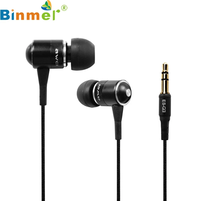 Factory Price Binmer Awei Q3 fone de ouvido Earphone Super Bass For Cellphone Mp3 Mp4 J03T Drop Shipping | Электроника