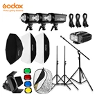 Студийная Вспышка Godox DP600 II 3x600Ws, софтбокс, подставка для освещения, подставка для студийного освещения