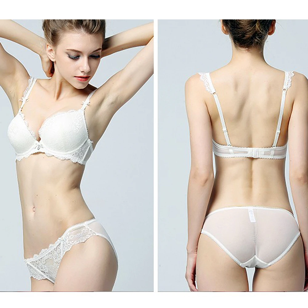 Ladies New Hot Lace Sexy underwear Bra Set Women intimates cup push up bras lingerie bra panty set thick padded For Gather BH | Женская