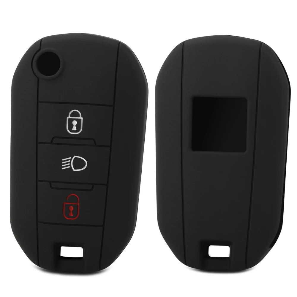 3 Button Silicone Car Remote Key Fob Shell Cover Case For Peugeot 3008 208 308 508 408 2008 307 4008 Skin Holder 2016 2017 2018 |