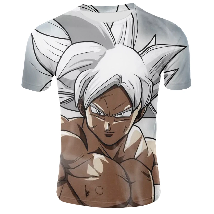 Аниме Dragon Ball Wukong футболка с круглым вырезом Мужская/Молодежная