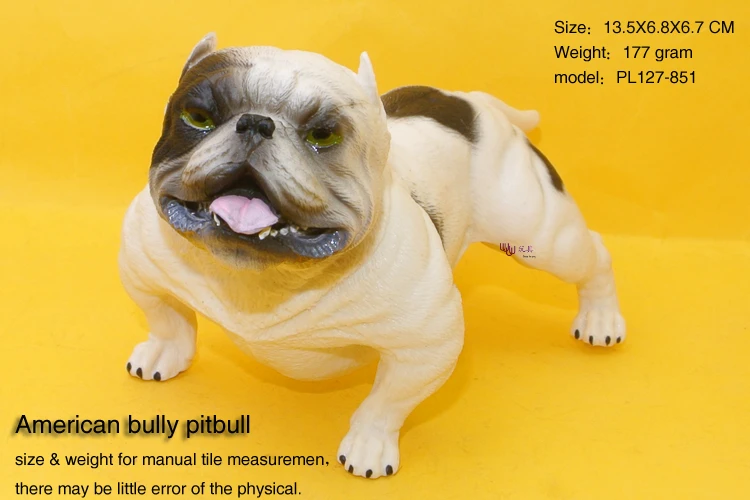 Горячие игрушки: американский черный и белый bully pitbull Bully модель моделирования