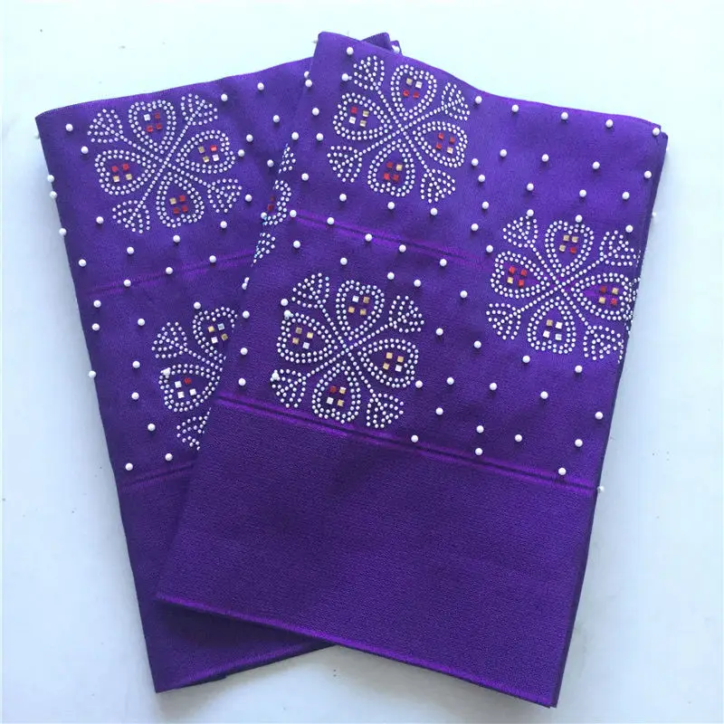 2018 стиль Африканский Традиционный ASO OKE с бусинами для женщин 2 шт/пакет