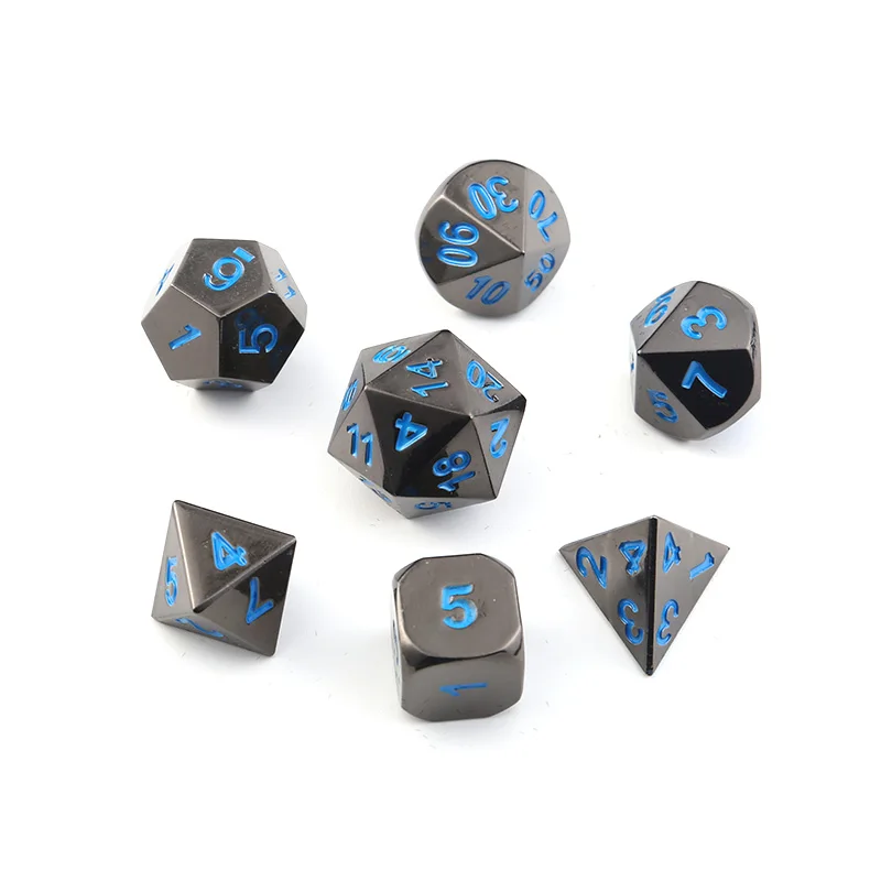 Rpg Dobbelstenen Dnd многогранные наборы Металические Подземелья и Драконы Zinklegering Blauwe