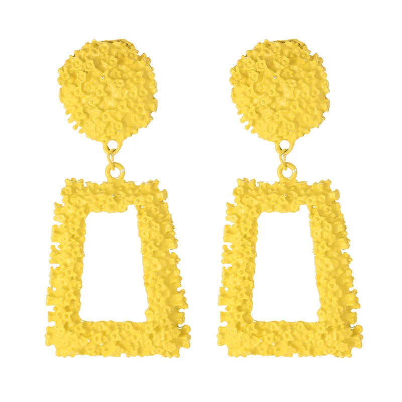 2019 New Vintage Big Drop Earrings For Women Geometric Modern Alloy Statement Hanging Dangle Fashion Female Jewelry | Украшения и