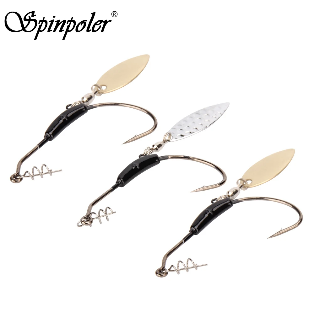 Spinpoler 2 г/3 г/4 г/7 г колючий свинцовый рыболовный крючок с ложкой крючок под червя рыболовные снасти Крючки Texas Carolina Florida Rigs
