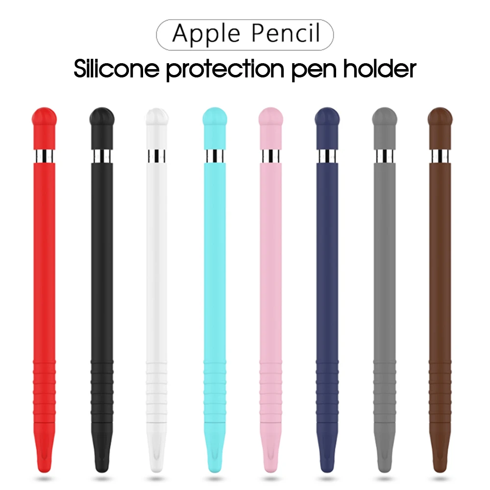Цветной Мягкий силиконовый чехол совместимый с Apple Pencil 1 iPad планшетом сенсорной