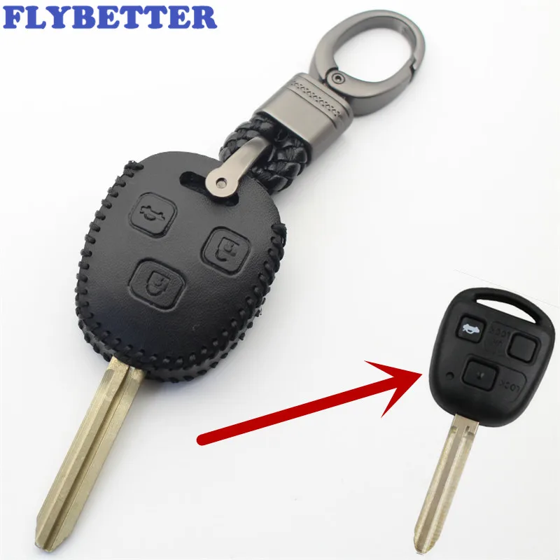 Брелок FLYBETTER из натуральной кожи с 3 кнопками чехол для ключа дистанционным