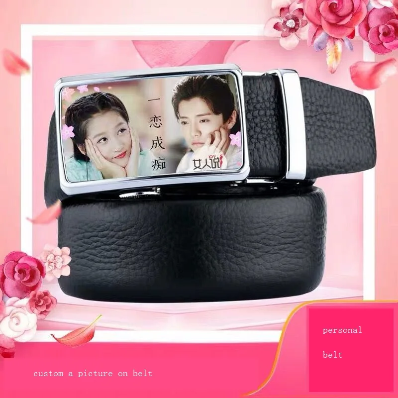1 шт на заказ цвет фото логотип на кожаном ремне подарки на день рождения для мужчины мальчик друг Свадьба юбилей пояс персонализированный подарок