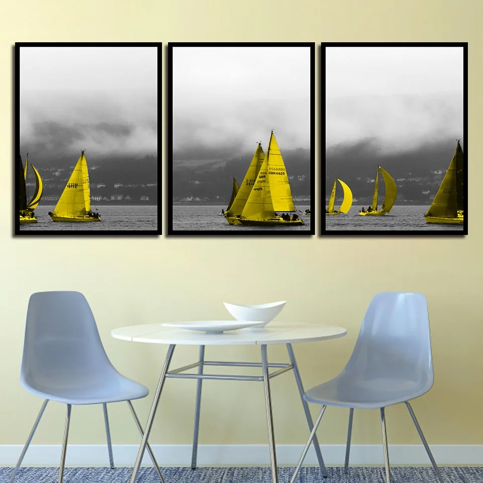 Декоративные картины HD настенные художественные принты морской океан Желтый