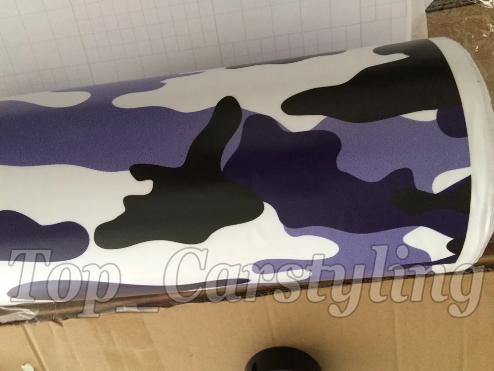 Фиолетовый черный белый снежный камуфляж для автомобиля без пузырьков Ubran Arctic