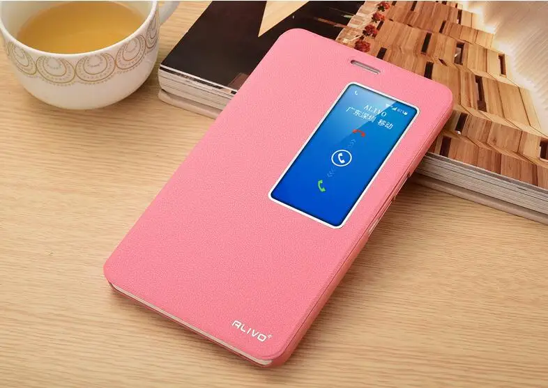 Роскошный винтажный кожаный чехол-книжка с одним окном и подставкой для Huawei Honor X2