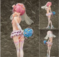 new hot 25cm life in a different world from zero ram wedding dress action figure toys collector christmas gift with box