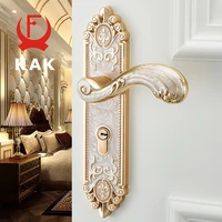kak european style mute room door lock handle fashion interior door knobs lock luxurious anti theft gate lock furniture hardware